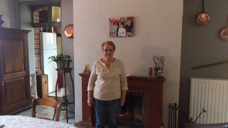 Meine Gastgeberin beim Frühstück.