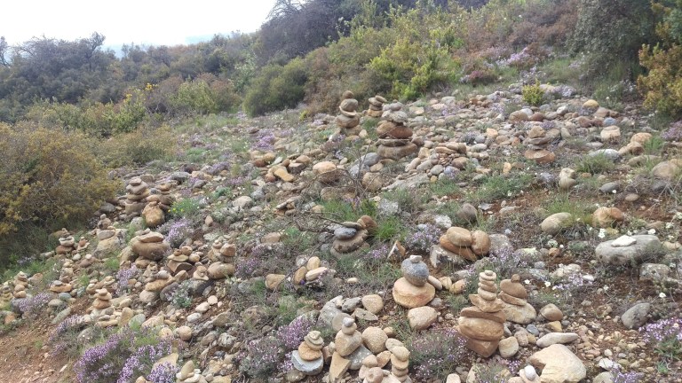 Kies ohne ende im Abstieg 